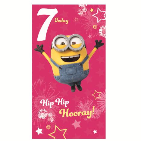 7 Today Pink Minions 7th Birthday Card  £2.10